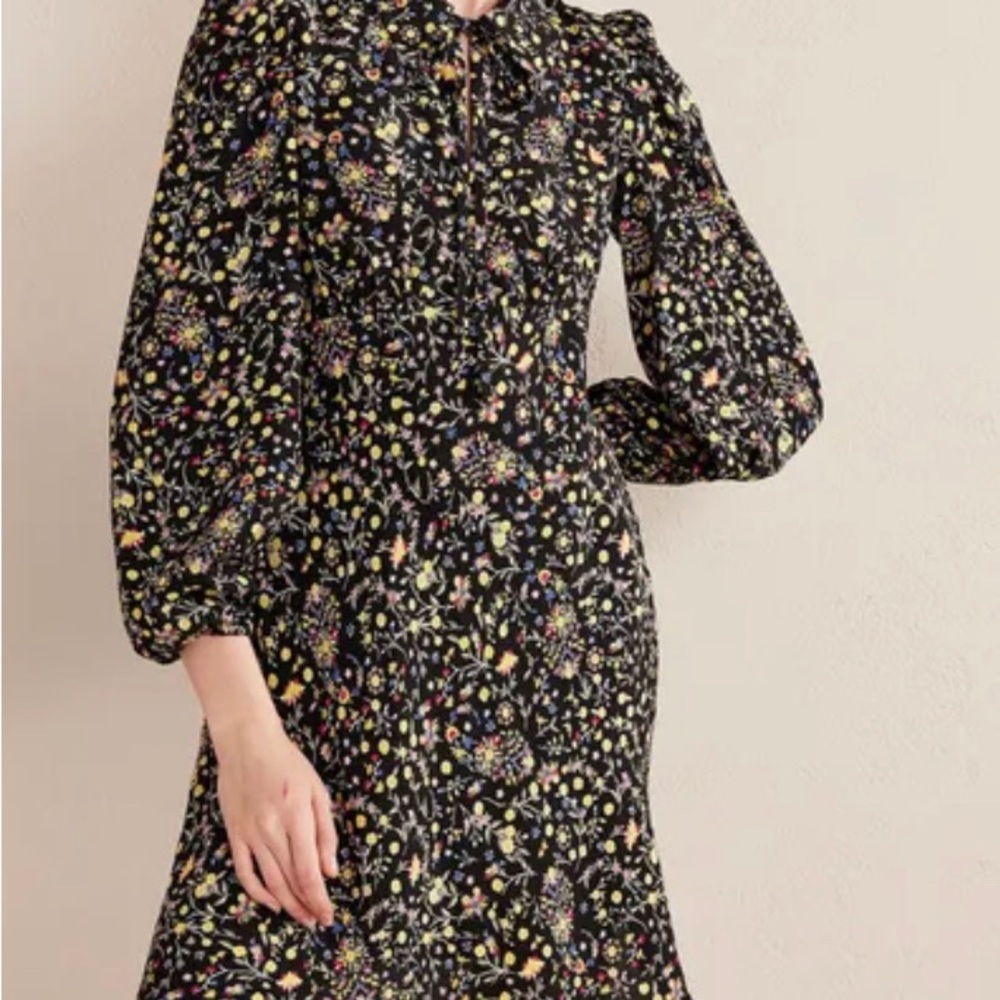 Floral Black Dress